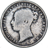 1870 Sixpence (Die no. 3) - Victoria British Silver Coin
