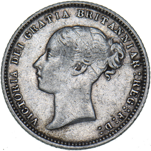 1871 Sixpence (Die no. 27) - Victoria British Silver Coin