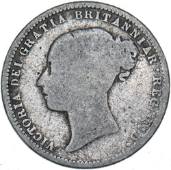 1871 Sixpence (No Die Number) - Victoria British Silver Coin