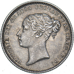1872 Sixpence (Die no. 23) - Victoria British Silver Coin - Very Nice