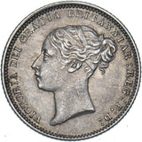 1872 Sixpence (Die no. 23) - Victoria British Silver Coin - Very Nice
