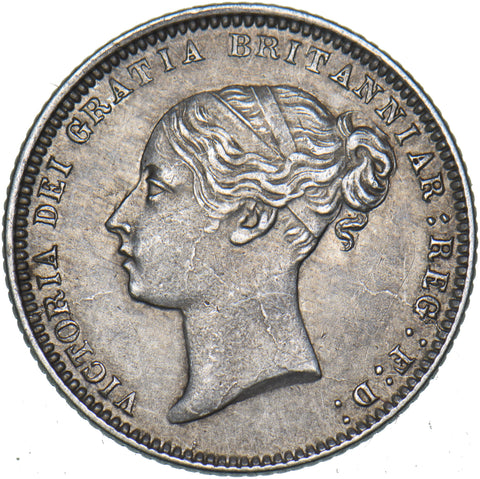 1872 Sixpence (Die no. 23) - Victoria British Silver Coin - Very Nice