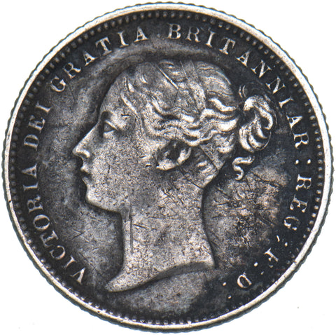 1874 Sixpence (Die no. 14) - Victoria British Silver Coin