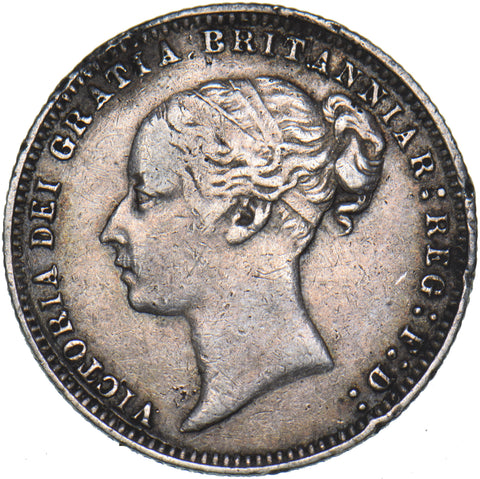 1877 Sixpence (Die no. 25) - Victoria British Silver Coin