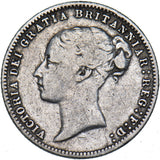 1877 Sixpence - Victoria British Silver Coin