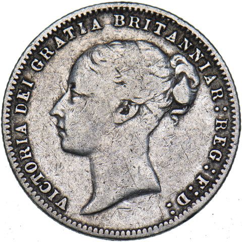 1877 Sixpence - Victoria British Silver Coin