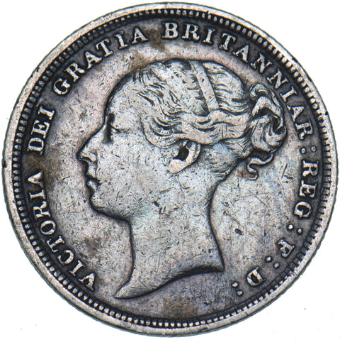 1882 Sixpence - Victoria British Silver Coin - Nice