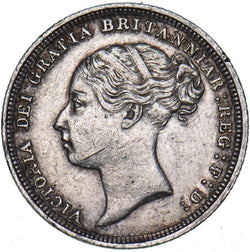 1886 Sixpence - Victoria British Silver Coin - Nice
