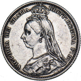 1887 Sixpence - Victoria British Silver Coin - Nice