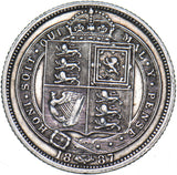 1887 Sixpence - Victoria British Silver Coin - Nice