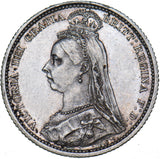 1887 Sixpence - Victoria British Silver Coin - Very Nice