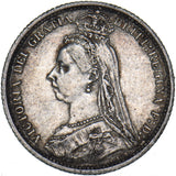 1887 Sixpence - Victoria British Silver Coin - Nice