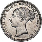 1887 Sixpence (Young Head) - Victoria British Silver Coin - Very Nice
