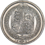 1887 Sixpence (R Over I) - Victoria British Silver Coin - Very Nice