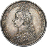 1888 Sixpence - Victoria British Silver Coin - Very Nice