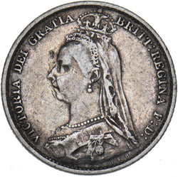 1890 Sixpence - Victoria British Silver Coin - Nice