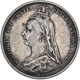 1890 Sixpence - Victoria British Silver Coin - Nice
