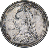 1892 Sixpence - Victoria British Silver Coin - Nice