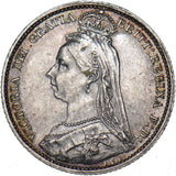 1892 Sixpence - Victoria British Silver Coin - Very Nice