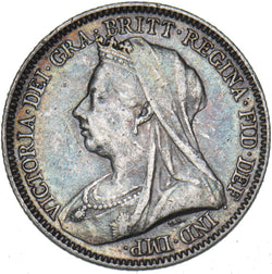1893 Sixpence - Victoria British Silver Coin - Nice