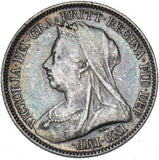1893 Sixpence - Victoria British Silver Coin - Nice