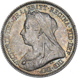 1893 Sixpence - Victoria British Silver Coin - Superb