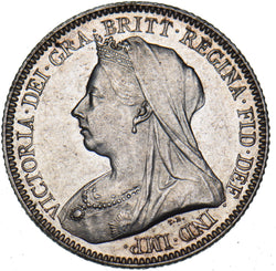 1893 Sixpence - Victoria British Silver Coin - Very Nice