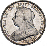 1893 Sixpence - Victoria British Silver Coin - Very Nice