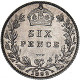 1893 Sixpence - Victoria British Silver Coin - Very Nice