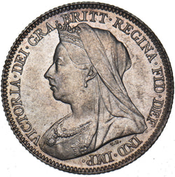1897 Sixpence - Victoria British Silver Coin - Superb