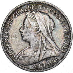 1898 Sixpence - Victoria British Silver Coin - Nice