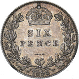 1898 Sixpence - Victoria British Silver Coin - Very Nice