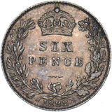 1898 Sixpence - Victoria British Silver Coin - Very Nice