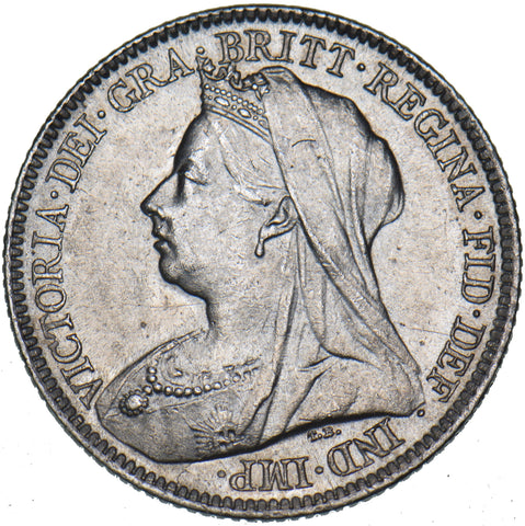 1899 Sixpence - Victoria British Silver Coin - Very Nice