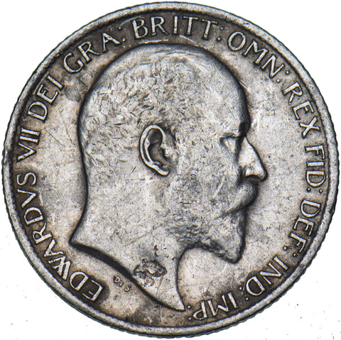 1903 Sixpence - Edward VII British Silver Coin - Nice