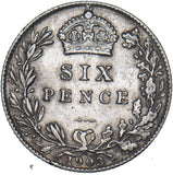 1903 Sixpence - Edward VII British Silver Coin - Nice