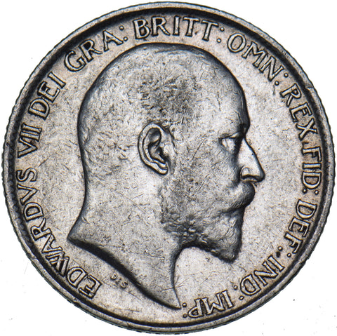 1905 Sixpence - Edward VII British Silver Coin - Nice
