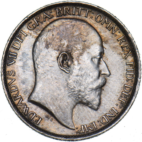 1906 Sixpence - Edward VII British Silver Coin - Very Nice