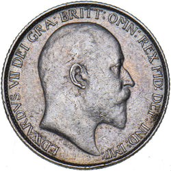 1907 Sixpence - Edward VII British Silver Coin - Nice