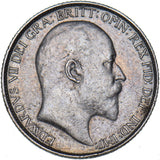 1907 Sixpence - Edward VII British Silver Coin - Nice