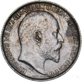 1908 Sixpence - Edward VII British Silver Coin - Very Nice