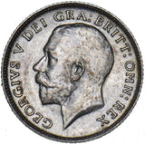 1914 Sixpence - George V British Silver Coin - Very Nice