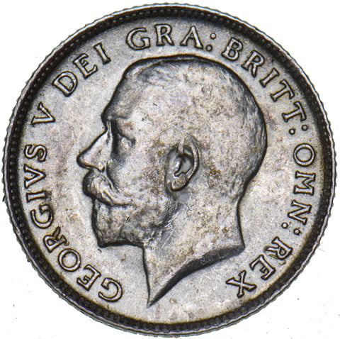 1914 Sixpence - George V British Silver Coin - Very Nice