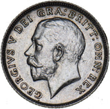 1915 Sixpence - George V British Silver Coin - Very Nice