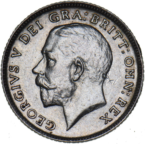 1915 Sixpence - George V British Silver Coin - Very Nice