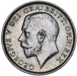 1916 Sixpence - George V British Silver Coin - Nice