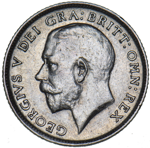 1916 Sixpence - George V British Silver Coin - Nice