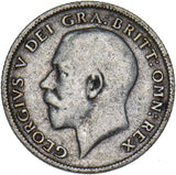 1917 Sixpence - George V British Silver Coin