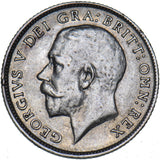 1917 Sixpence - George V British Silver Coin - Nice