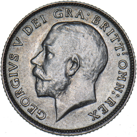 1918 Sixpence - George V British Silver Coin - Very Nice